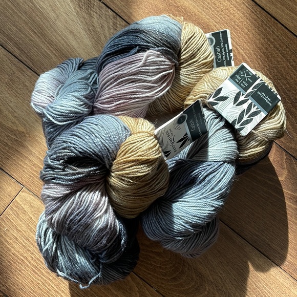 Handmaiden Other - 3 skeins of Handmaiden Casbah sport weight wool cashmere nylon blend yarn